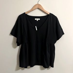 Madewell V-Neck Cuffed Tshirt - Size XL